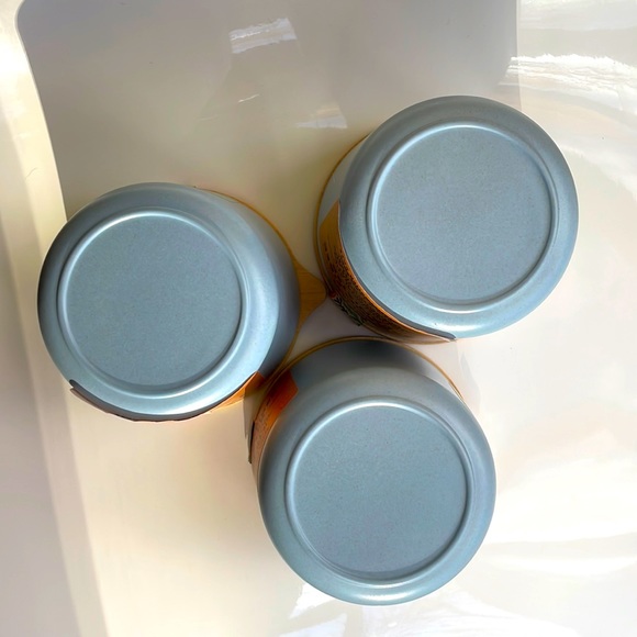 🆕 Set of 3 Kitchen Bamboo Canisters, 16 oz, Light Blue Gray - Picture 6 of 7